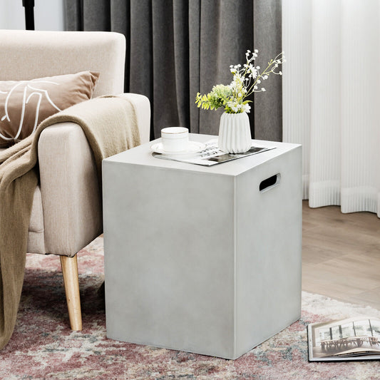 Propane Tank Cover Hideaway Table for Standard 20 Pounds Propane Tank, Gray Fire Pit Tables Gray at Gallery Canada