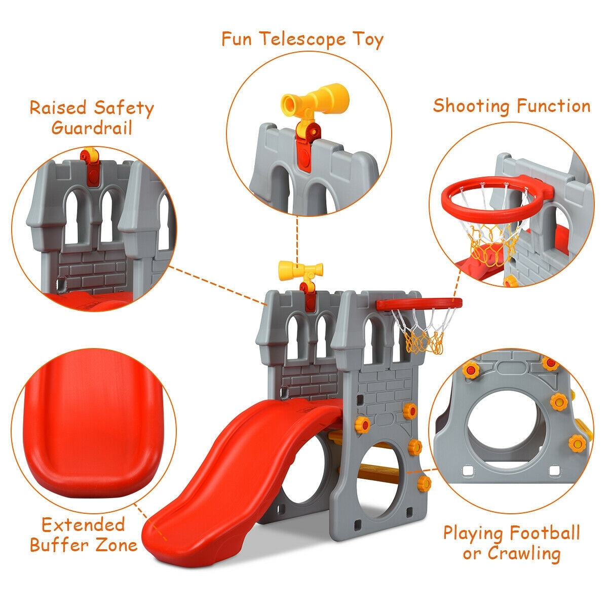 5 In 1 Toddler Climber Slide Playset, Multicolor Climbers & Slides at Gallery Canada