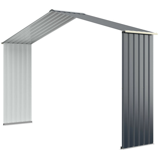 Outdoor Storage Shed Extension Kit for 11.2 Feet Shed, Gray