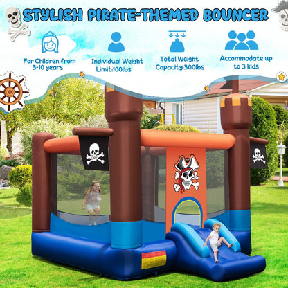 Pirate-Themed Inflatable Bounce Castle with Large Jumping Area and 735W Blower at Gallery Canada