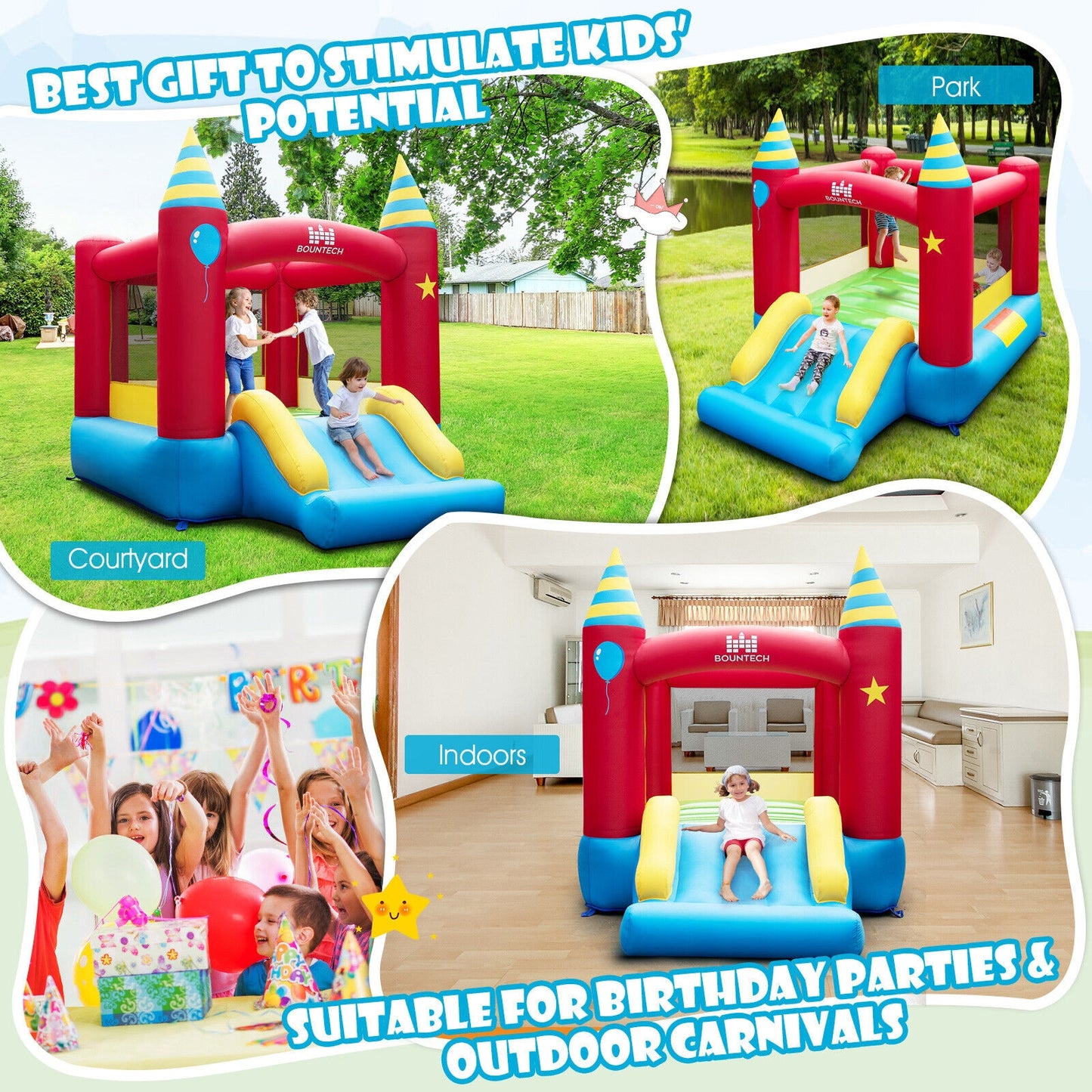 Kids Inflatable Bounce Castle, Excluded Blower Bounce House at Gallery Canada