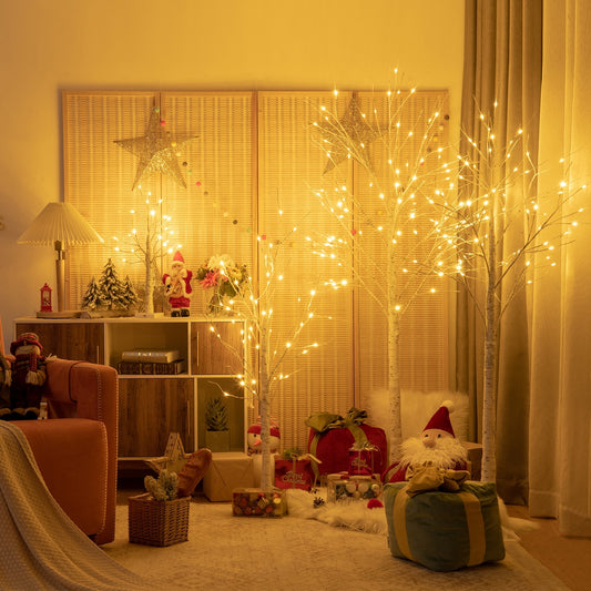 Pre-Lit Twig Birch Christmas Tree, 4 ft, White Christmas Tree White at Gallery Canada