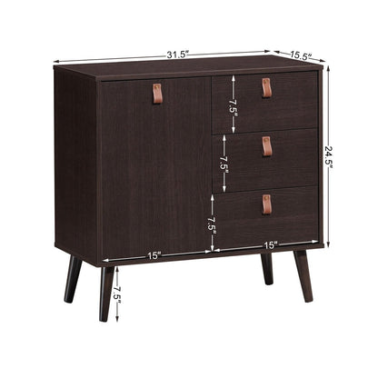 3-drawer Sideboard Storage Display Cabinet, Brown at Gallery Canada