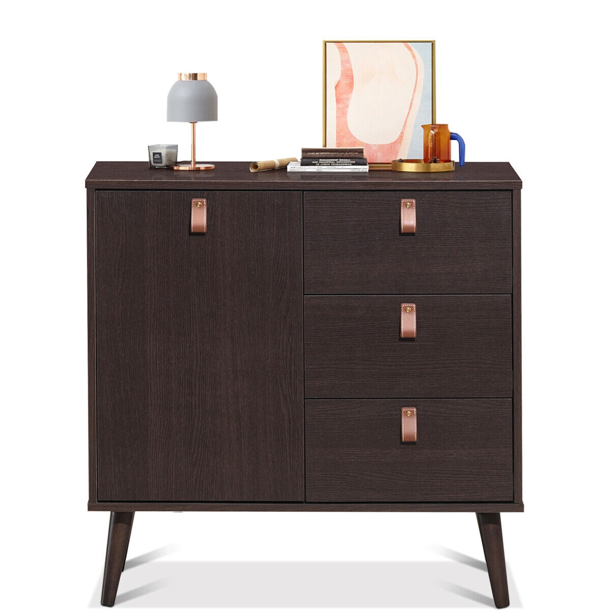3-drawer Sideboard Storage Display Cabinet, Brown Dressers & Chests at Gallery Canada