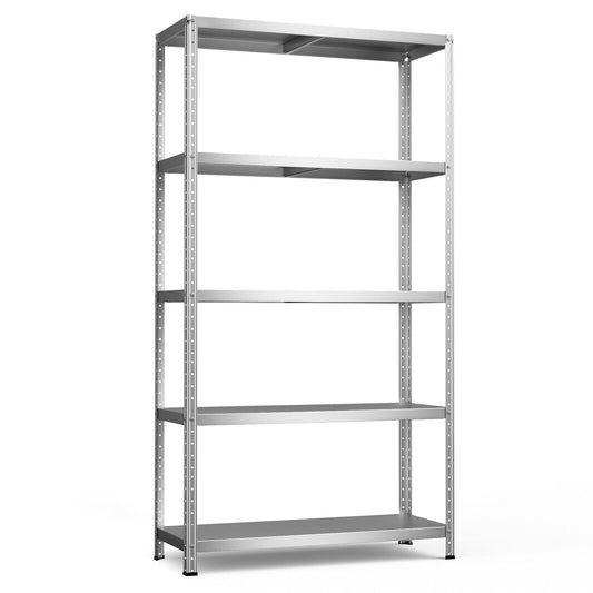 5-Tier Metal Utility Storage Rack for Free Combination, Silver