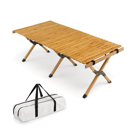 Portable Picnic Table with Carry Bag for Camping and BBQ, Natural at Gallery Canada