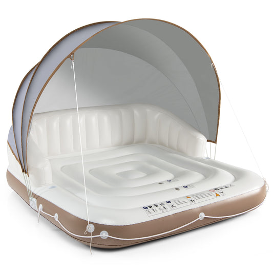 Inflatable Pool Float Lounge Raft, White Swimming White at Gallery Canada