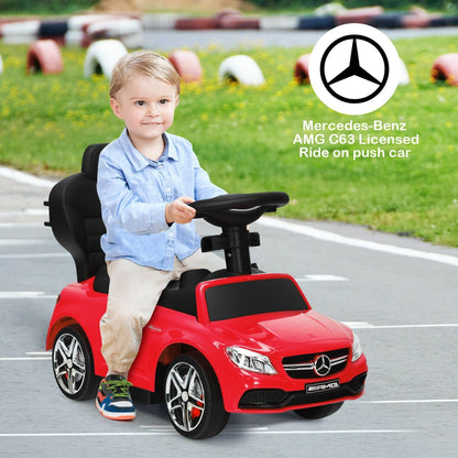 3-in-1 Mercedes Benz Ride-on Toddler Sliding Car, Red