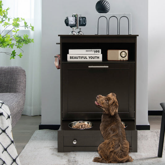 Pet Feeder Station, Stainless Steel Bowl, Coffee Cat Supplies Coffee at Gallery Canada