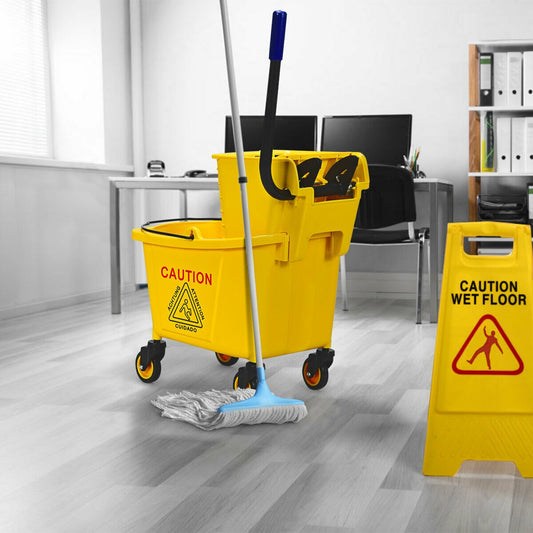 26 Quart Side Press Wringer Commercial Mop Bucket, Yellow Vacuums & Cleaners Yellow at Gallery Canada