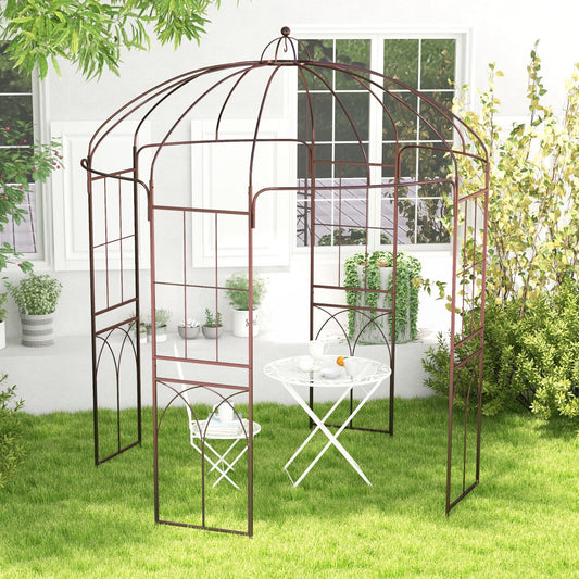 8.4 x 7 Feet Birdcage Garden Arbor, Copper Outdoor Decor Copper at Gallery Canada