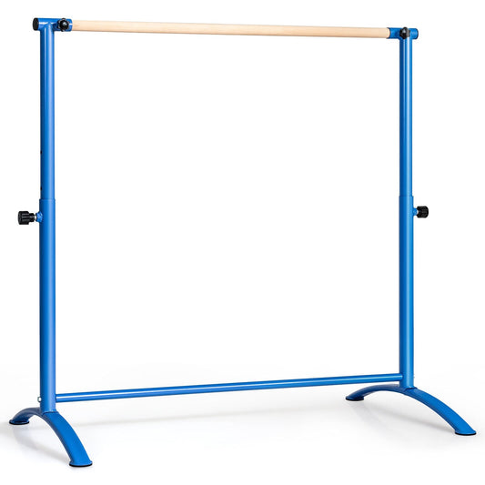 51 Inch Ballet Barre Bar with 4-Position Adjustable Height, Blue at Gallery Canada