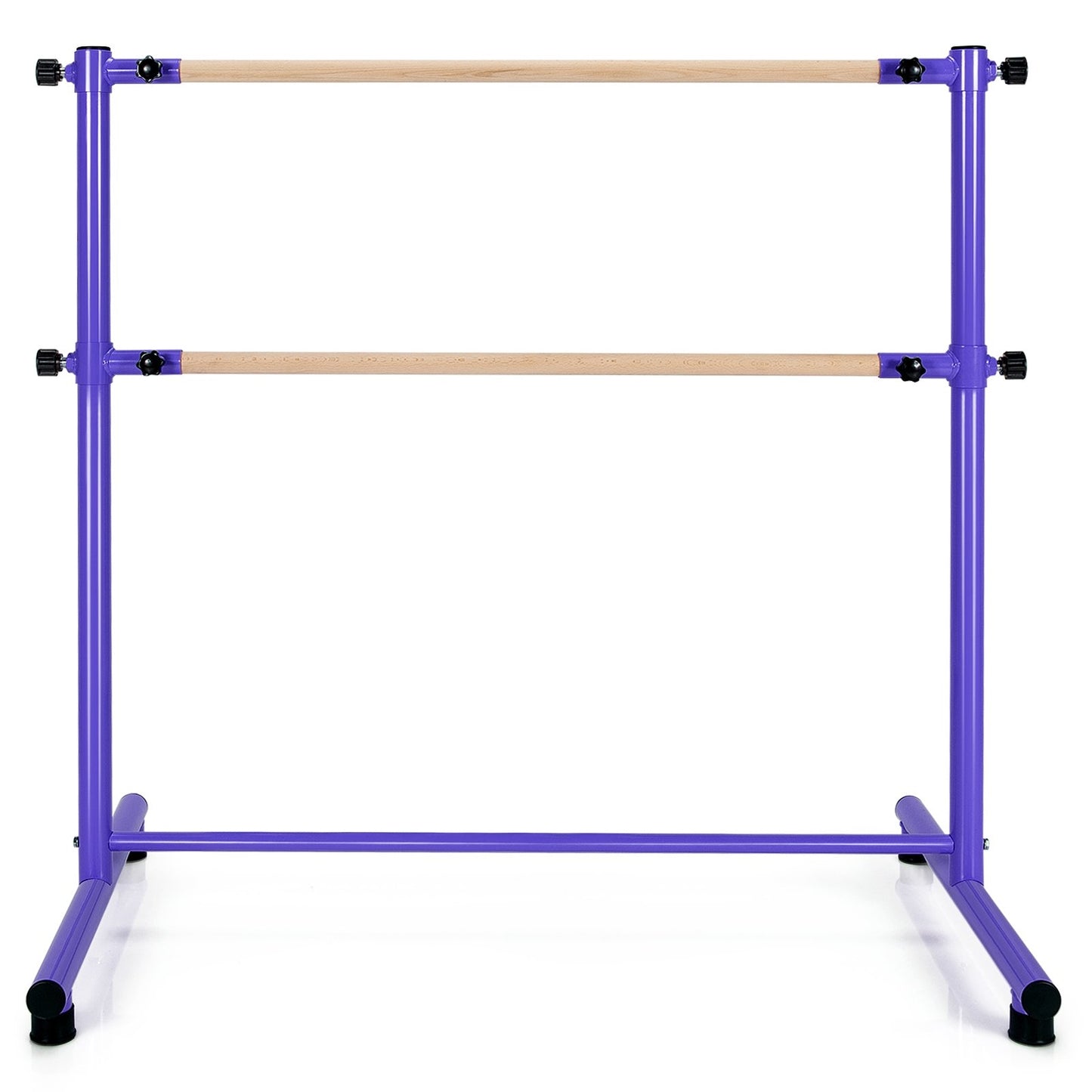 47 Inch Double Ballet Barre with Anti-Slip Footpads, Purple at Gallery Canada