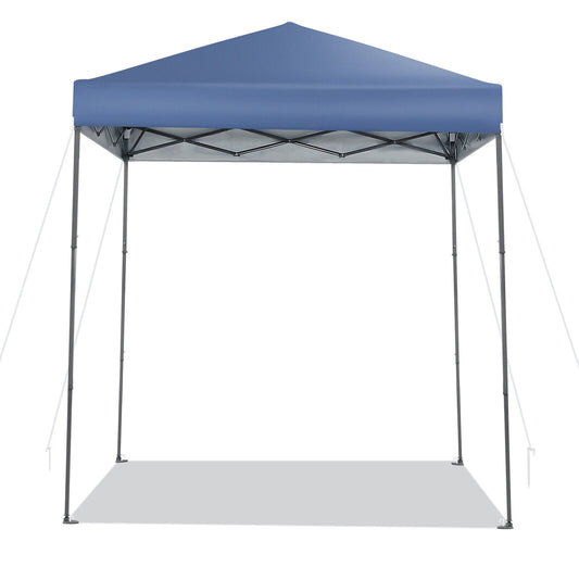 6.6 x 6.6 Feet Outdoor Pop-Up Canopy Tent, UPF 50+ Sun Protection, Blue Canopies Blue at Gallery Canada