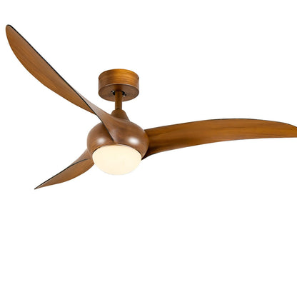 52 Inch Ceiling Fan with Changeable Light Color and 6-Level Adjustable Speed, Brown