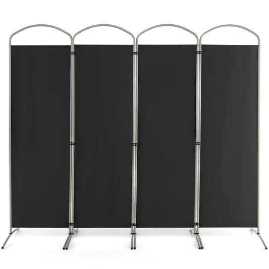 6.2Ft Folding 4-Panel Room Divider for Home Office Living Room, Black at Gallery Canada