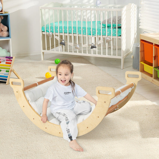 2-in-1 Arch Rocker, Soft Cushion, Toddlers, Natural Climbers & Slides Natural at Gallery Canada