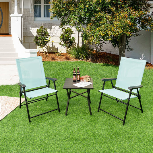 Patio Dining Chair Set, 2 Piece, With Armrests, Light Green Patio Dining Chairs Light Green at Gallery Canada