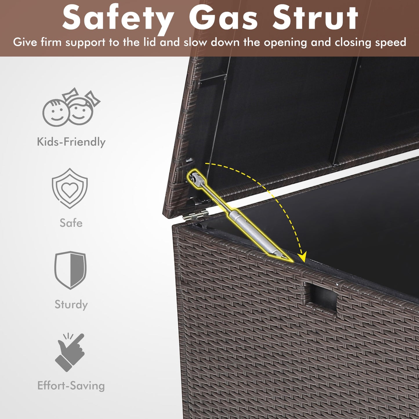 175 Gallon Outdoor Storage Box, Universal Wheels, Zippered Liner, Brown Sheds & Outdoor Storage at Gallery Canada