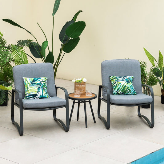 Patio Bistro Conversation Set, 3 Pieces, Waterproof Tabletop