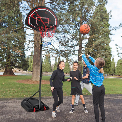 Portable Basketball Hoop Stand with Wheels and 2 Nets, Black