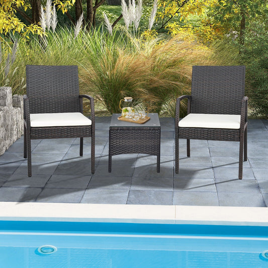 Patio Wicker Dining Armchair Set, 2 Pieces, Off White Patio Dining Chairs Off White at Gallery Canada