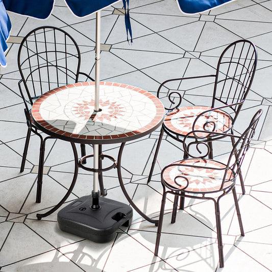 Fillable Patio Umbrella Base, 1.5 Inch, Black Outdoor Umbrella Bases Black at Gallery Canada