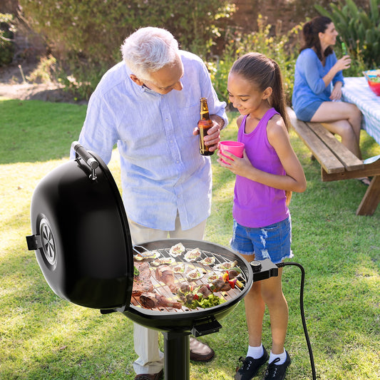 Portable Electric BBQ Grill, 1600W, Removable Non-Stick Rack, Black Outdoor Grills Black at Gallery Canada