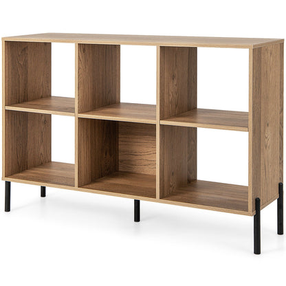 Open-Back Bookshelf with Drawer for Study, Natural