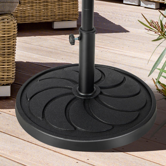 40LBS 21.5Inch Round Outdoor Umbrella Base, Black Outdoor Umbrella Bases Black at Gallery Canada