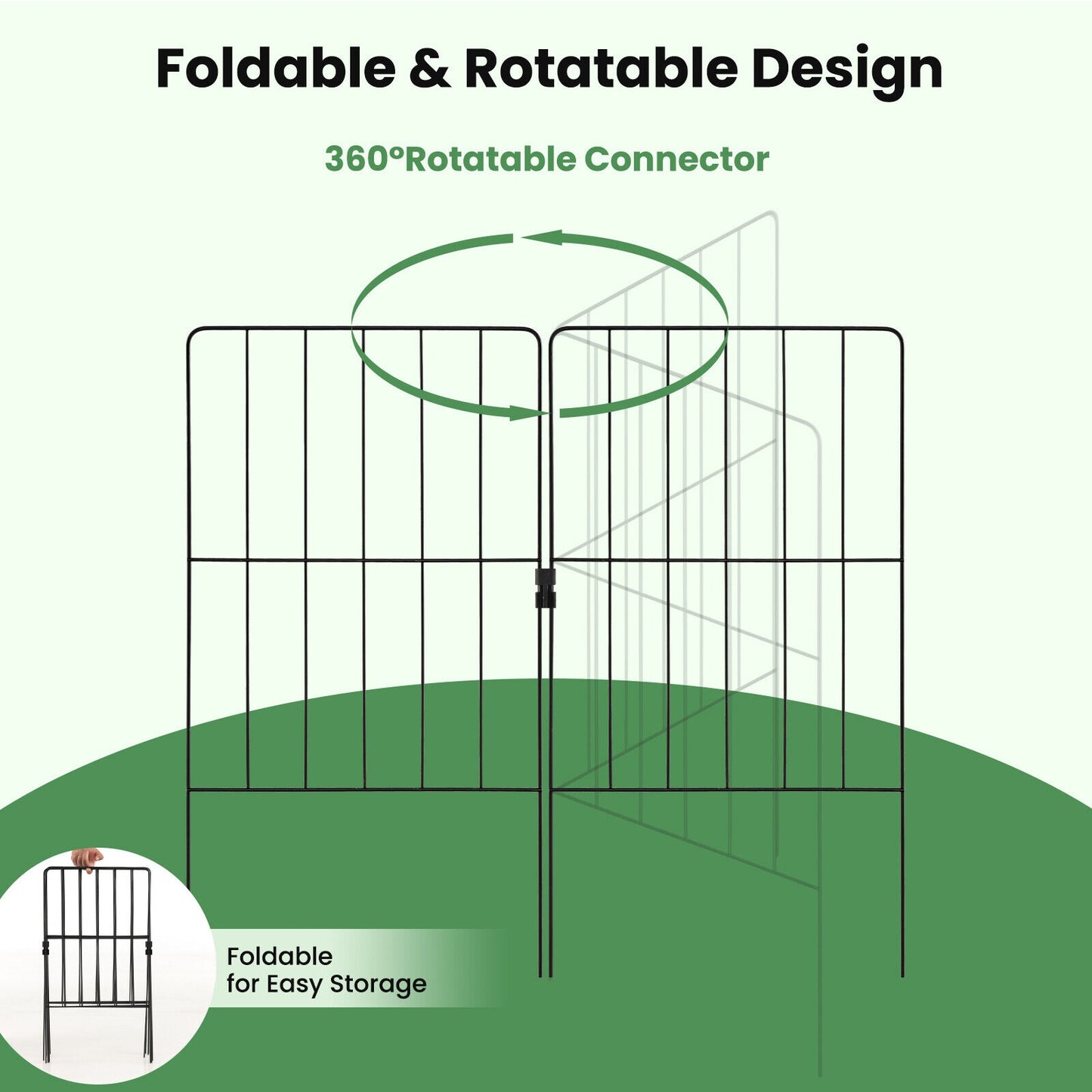 25 Pack Rustproof Decorative Garden Fence, Black Decorative Fencing & Flooring at Gallery Canada