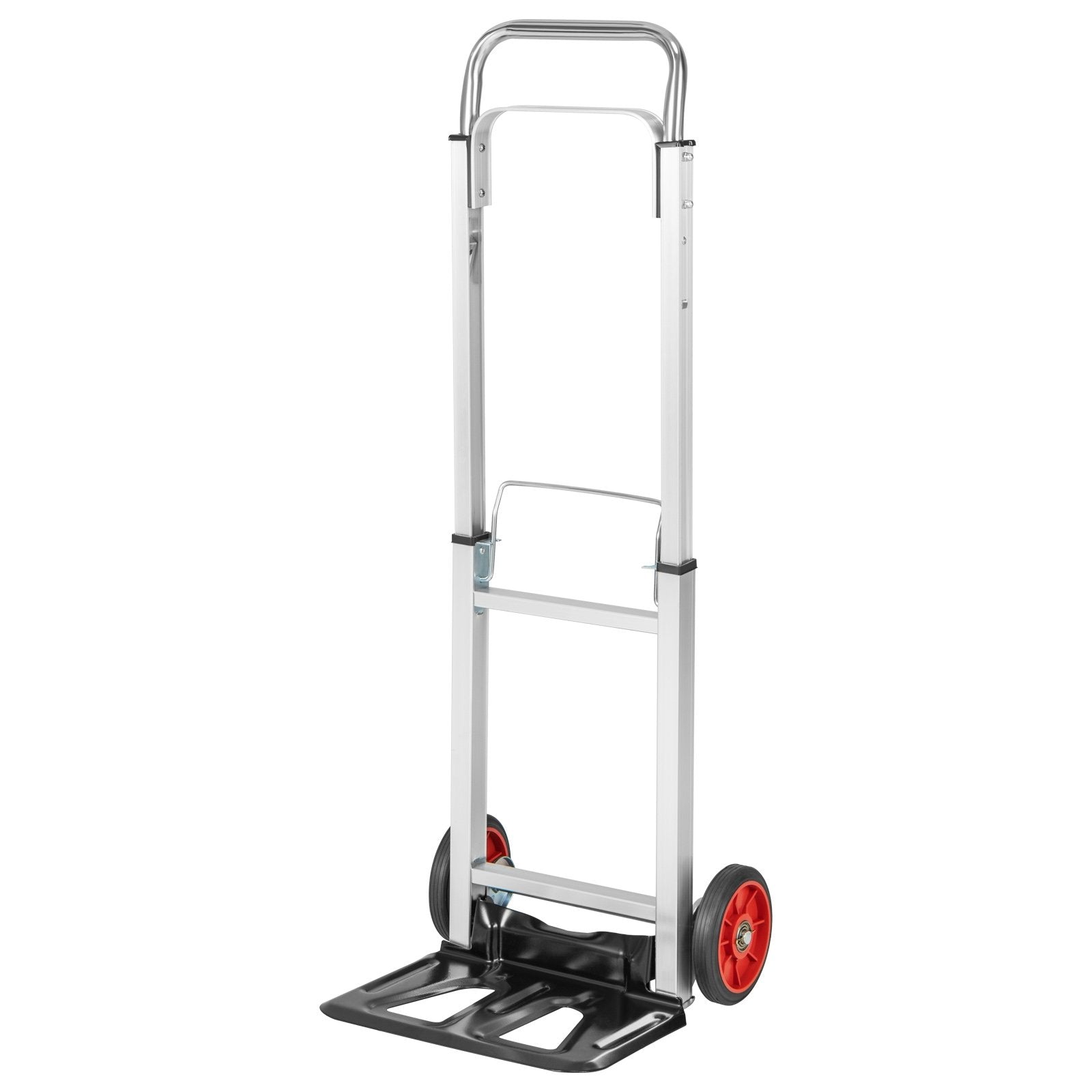 Portable Folding Hand Truck with Telescopic Handle and Wheels, Black at Gallery Canada