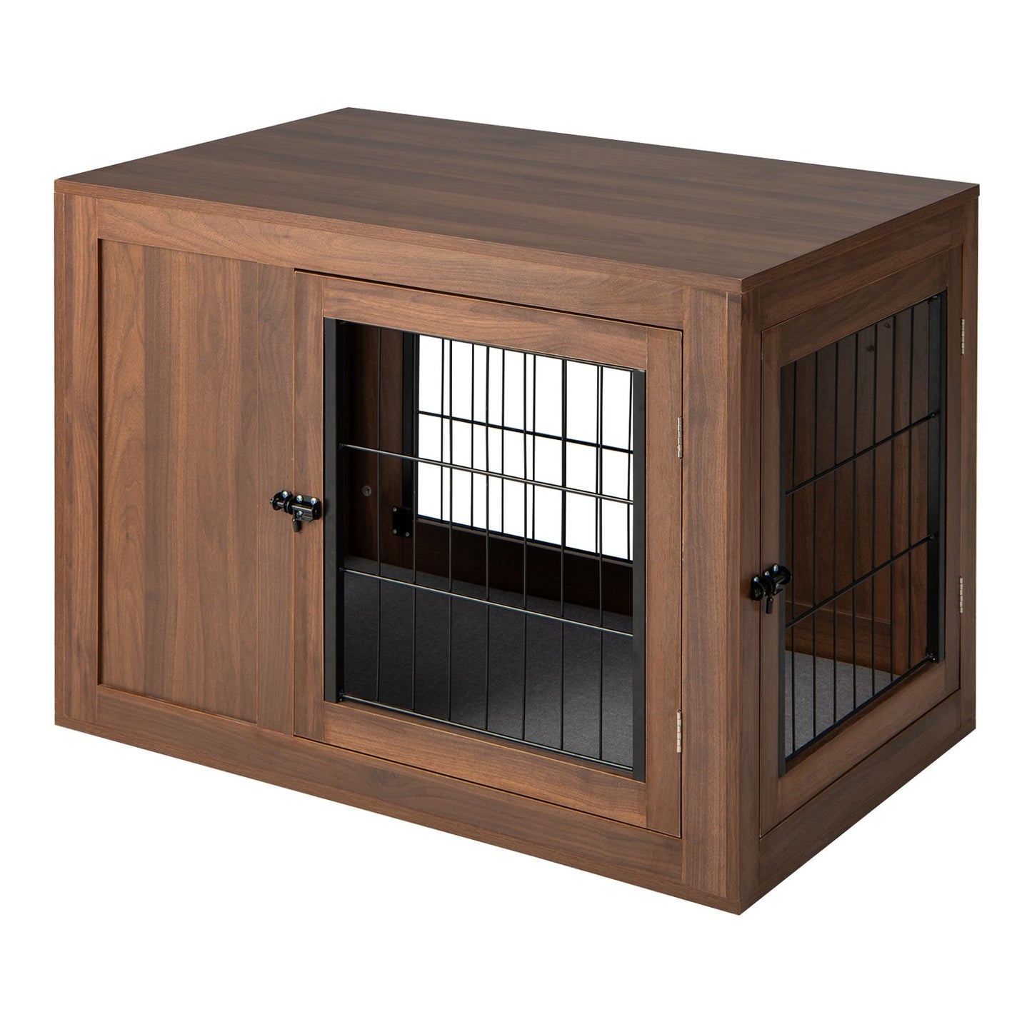 Furniture Dog Crate with Cushion and Double Doors, Walnut at Gallery Canada