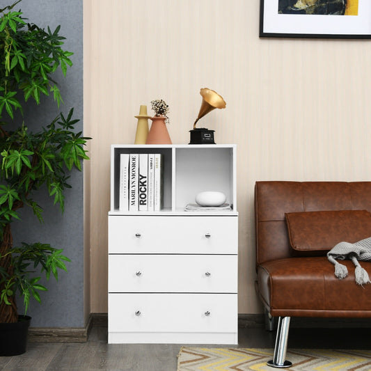 3 Drawer Dresser With Cubbies Storage Chest, White Dressers & Chests White at Gallery Canada