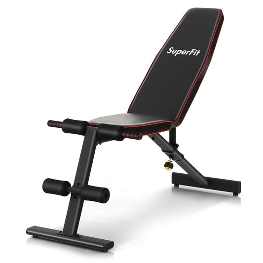 Adjustable Weight Bench Strength Training Bench for Full Body Workout, Black