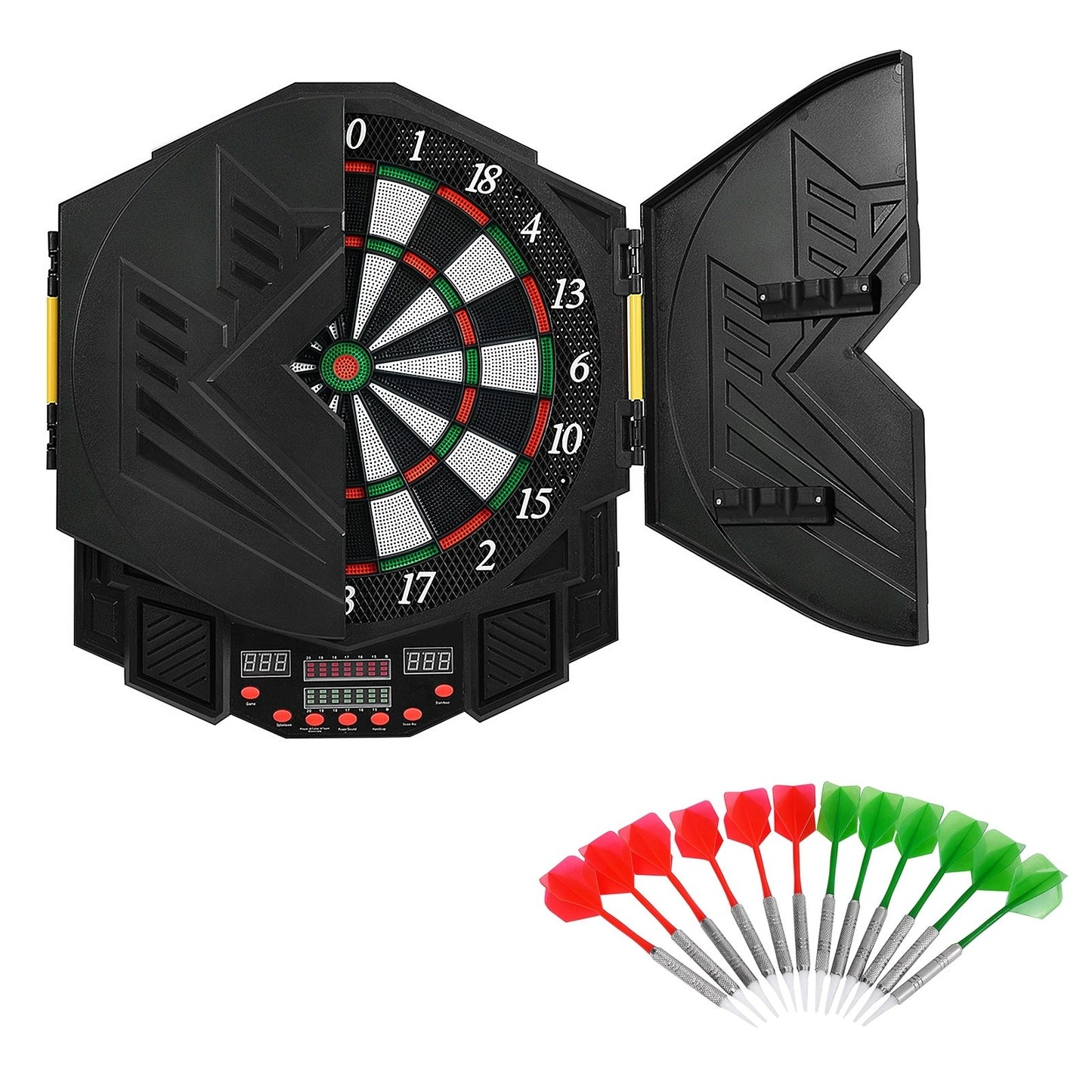 Professional Electronic Dartboard Set with LCD Display, Black