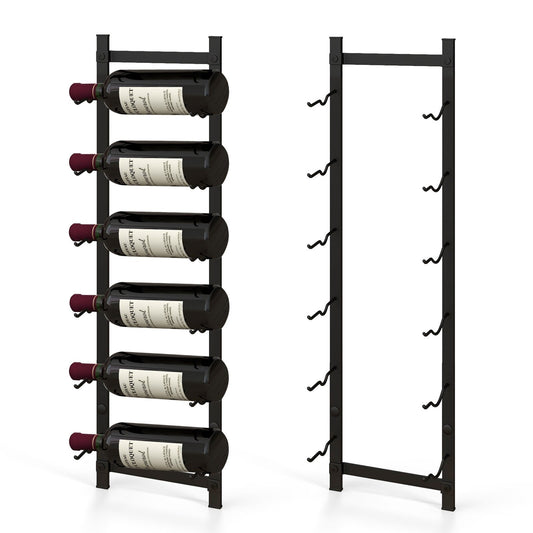 Rust proof Wall Mounted Wine Rack for 6 or 9 Bottles-M, Black at Gallery Canada
