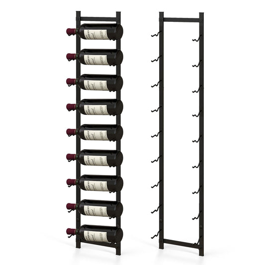 Rust proof Wall Mounted Wine Rack for 6 or 9 Bottles-L, Black at Gallery Canada