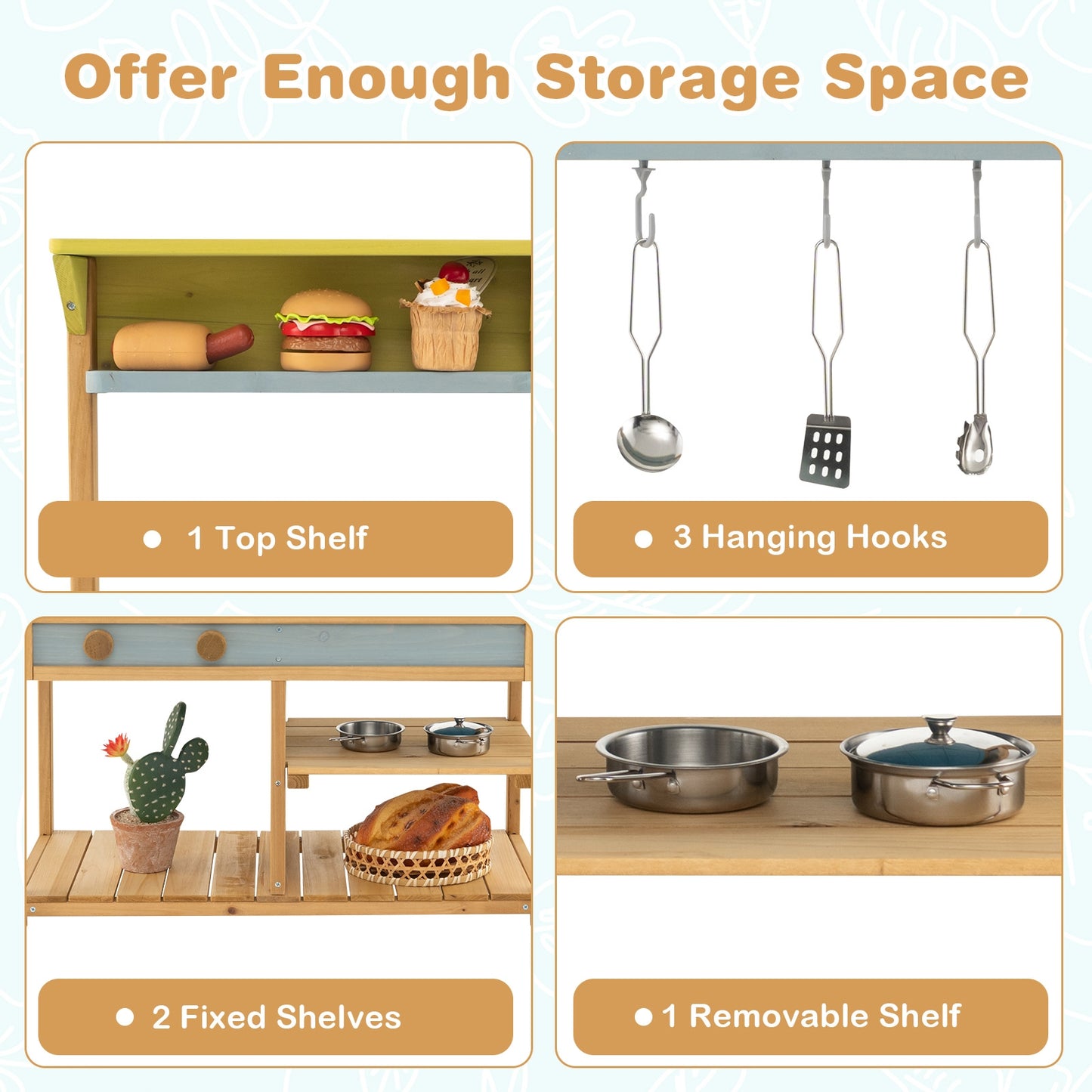 Outdoor Kids Mud Kitchen With Faucet And Water Box, Natural Play Kitchen Sets at Gallery Canada