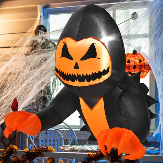 3.3 Feet Halloween Inflatable Pumpkin Head Ghost, Orange Halloween Orange at Gallery Canada