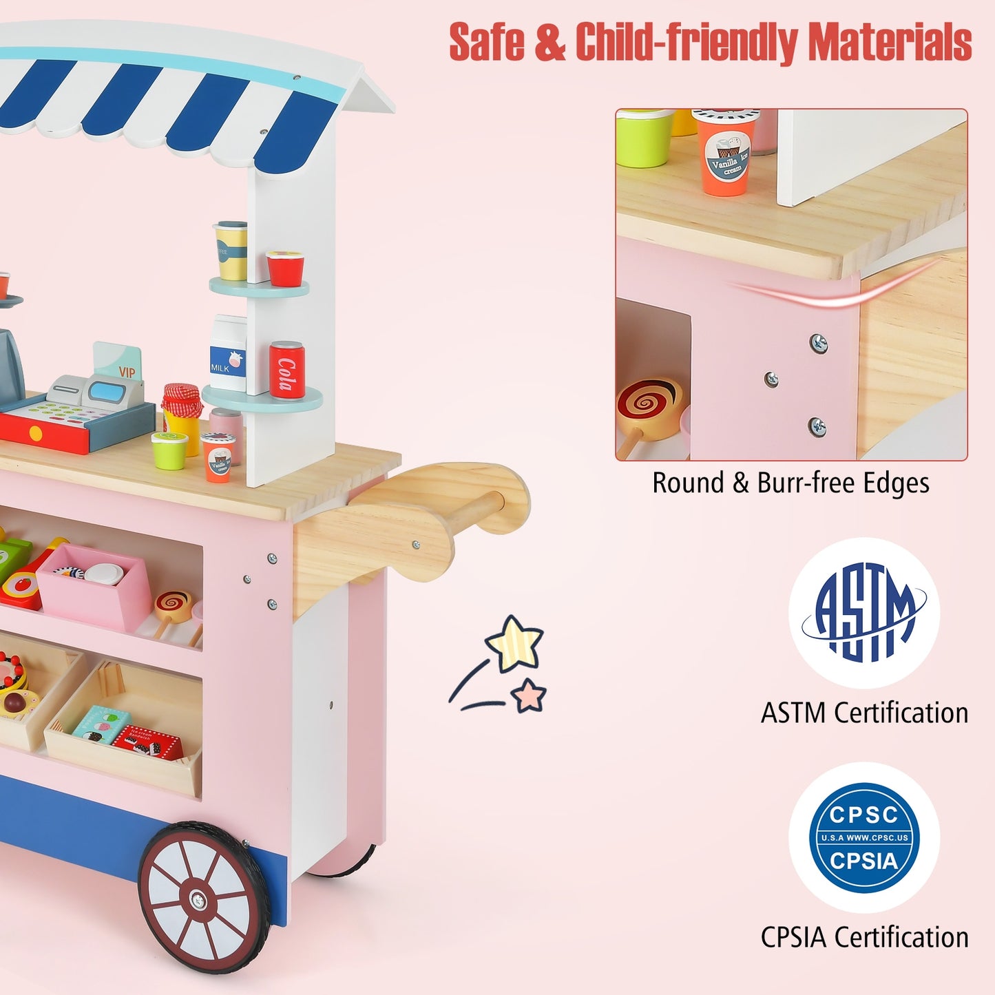 Toy Cart Play Set with POS Machine and Lovely Scale, Multicolor Play Kitchen Sets at Gallery Canada