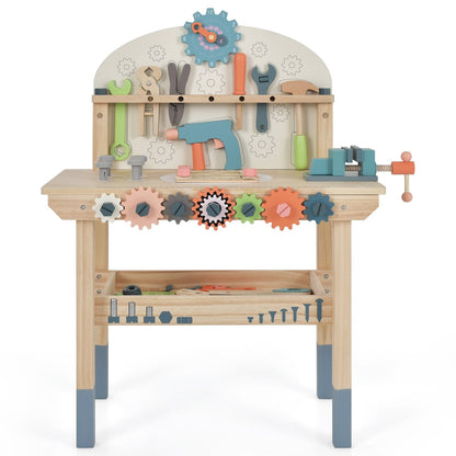 Kids Play Tool Workbench with Realistic Accessories, Multicolor