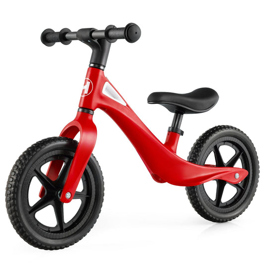 Kids Balance Bike with Rotatable Handlebar and Adjustable Seat Height, Red at Gallery Canada
