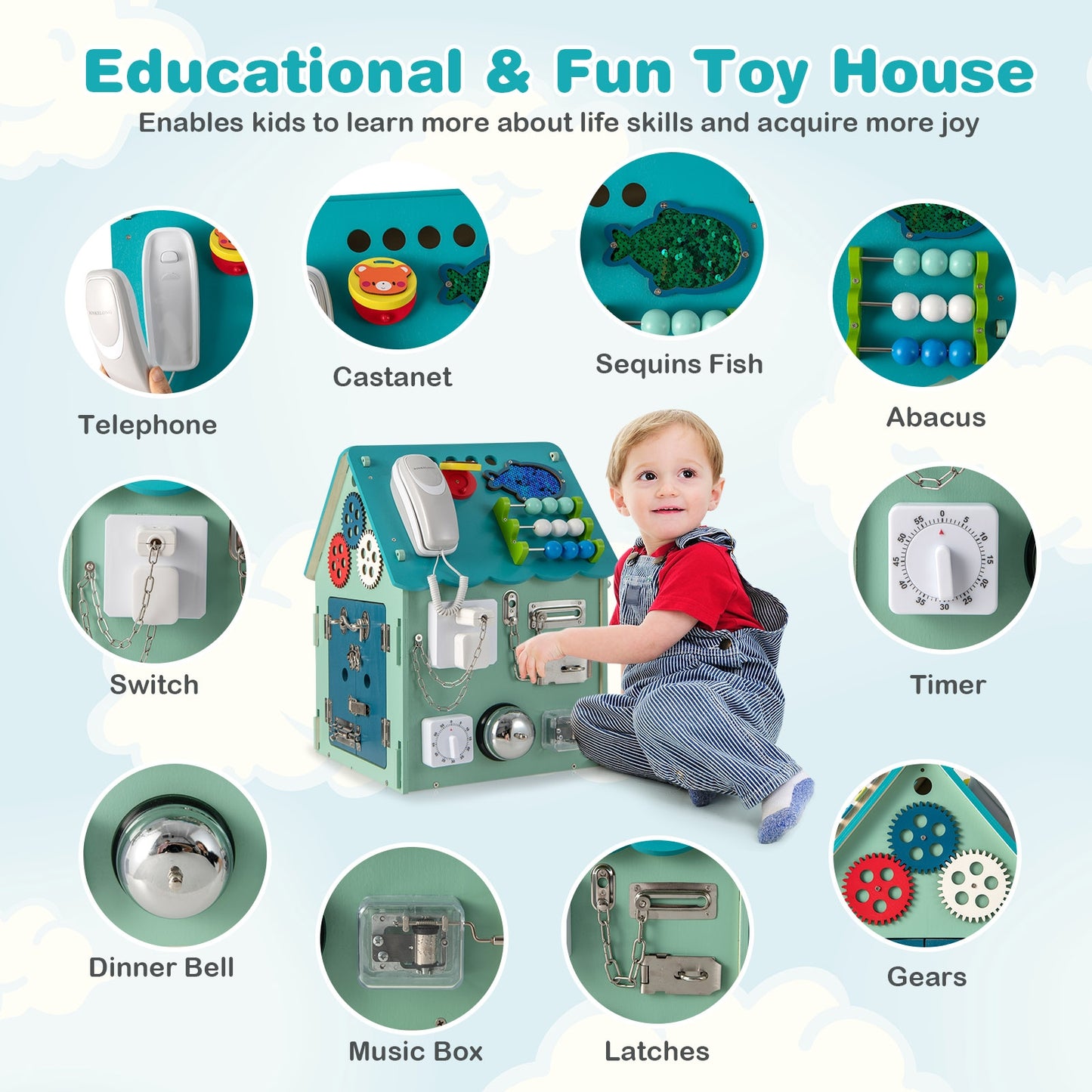 Montessori Play House With Sensory Games, Blue Play Tents & Playhouse at Gallery Canada