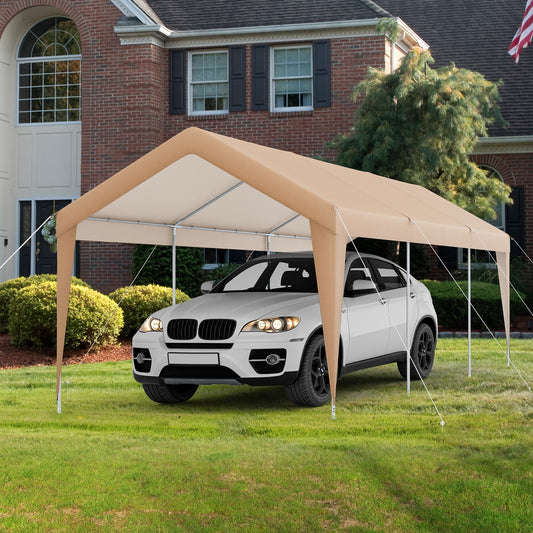 10x20 Feet Heavy Duty All-Weather Carport, No Sidewall, Yellow Gazebos Yellow at Gallery Canada