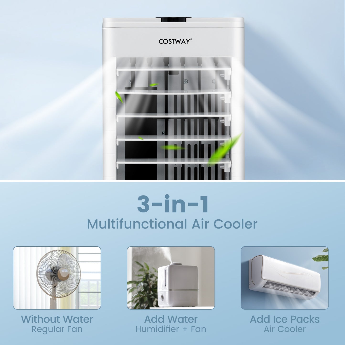 3-in-1 Evaporative Air Cooler, Remote Control, White Air Coolers at Gallery Canada