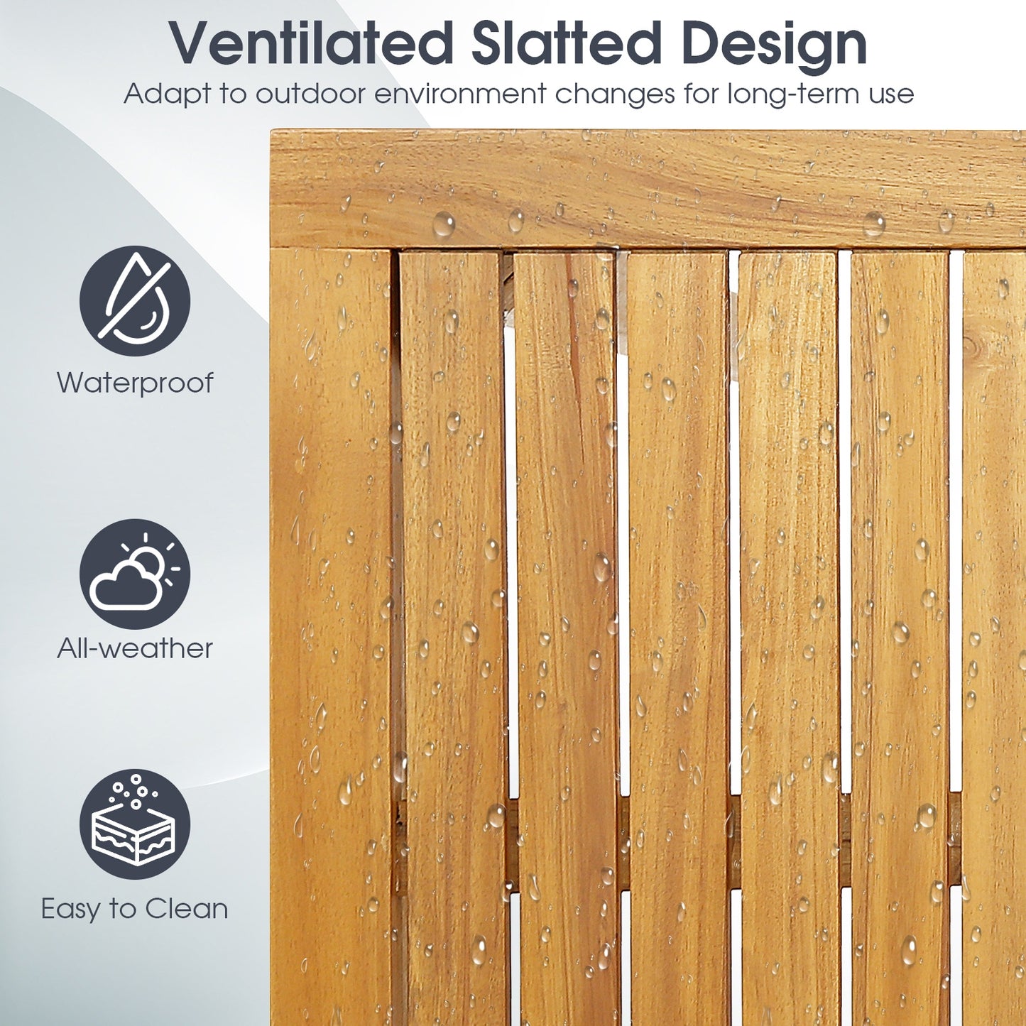 Rectangular Bar Height Table, Indoor Outdoor Garden, Natural Patio Coffee Tables at Gallery Canada