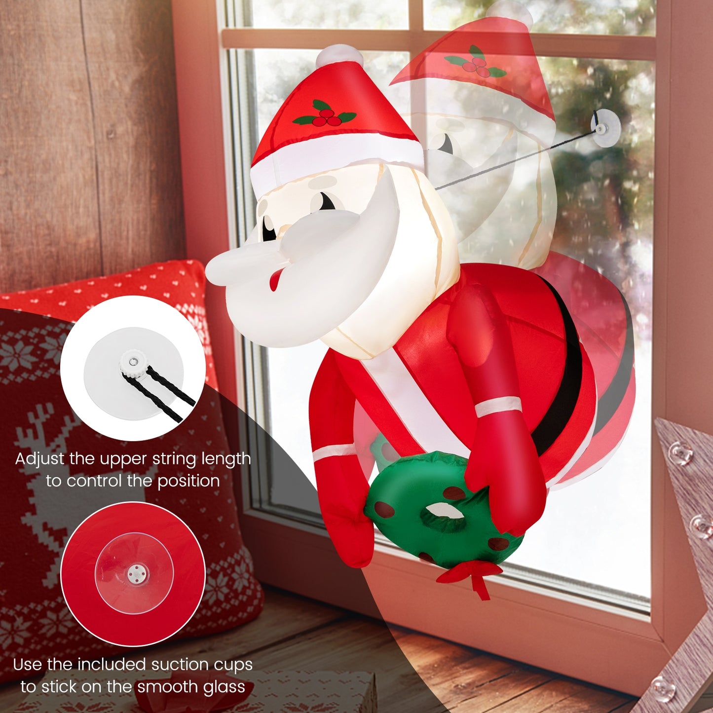 3.3 Feet Inflatable Santa Claus, Red Christmas Inflatables at Gallery Canada