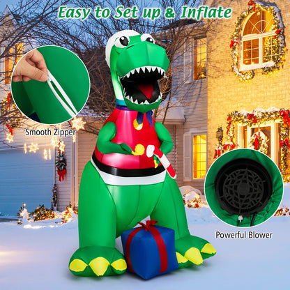 Inflatable Christmas Decoration with LED Lights and Waterproof Blower, Multicolor
