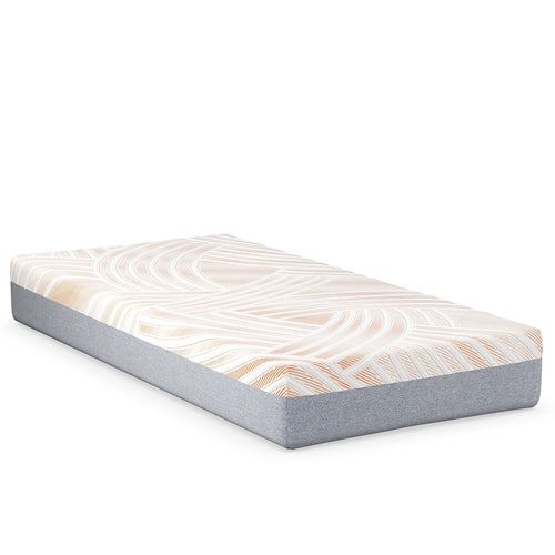 Bed Mattress Memory Foam Twin Size with Jacquard Cover for Adjustable Bed Base-10 inches, Multicolor